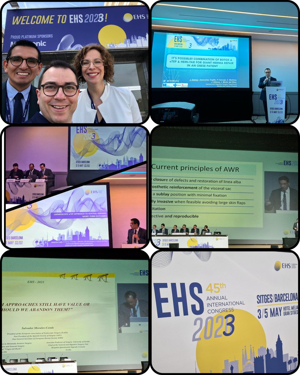 JeancarTrujillo's tweet photo. Great experiencie & Amazing EHS Congress #EHS2023Barcelona @BarcelonaEhs
It was a pleasure to share knowledge in abdominal wall surgery!
#EHS2023 #AWS #MIS #HERNIA #HerniaFriends #HerniaSurgery #EHS #BARCELONA #ETEP #TAP #TARUP #TRAM
#SoMe4Surgery
#Some4Hernia https://t.co/QwUNWZj99j