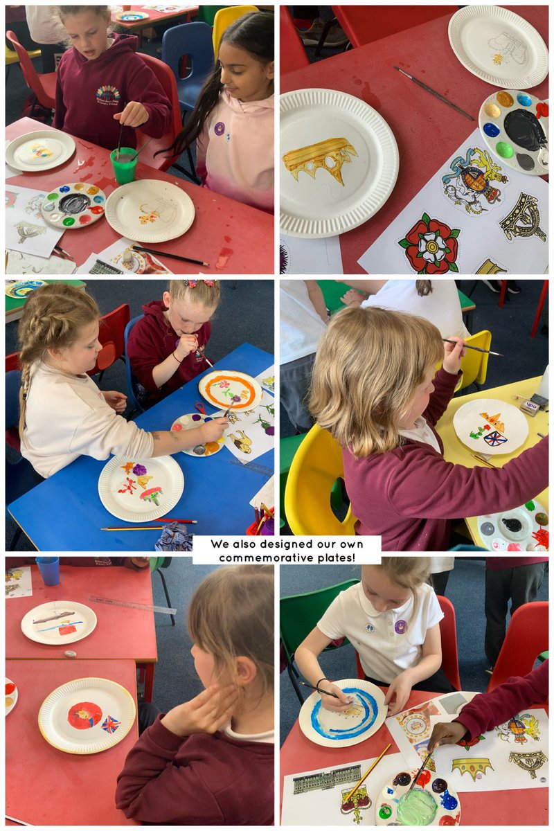 Y3RDPS's tweet photo. What a day! Year 3 are very prepared for King Charles’ coronation tomorrow! We talked about what we would do if we were King or Queen and have some brilliant ideas for our new King. We also designed our own stamp collages and commemorative plates! @BuckinghamofUK @RoyalFamily https://t.co/OGnrjKuX5U