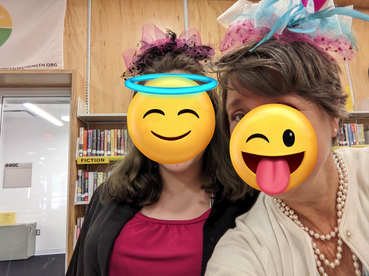 Hbwlibrary's tweet image. Zoe went to TOWN making fascinators to share around school. Without question she won the #loveHB Spirit Ribbon!