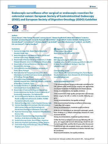 Dr_ACaballero_'s tweet photo. 📜Endoscopic surveillance after surgical ✂️  or endoscopic 🔦resection for Colorectal Cancer: 
@ESGE_news and ESDO Guidelines 

7️⃣ Main Recommendations 🧵👇

@my_ueg @endoscopyjrnl @myESMO  @ASGEendoscopy  
#Medtwitter #GITwitter #MedEd #oncology https://t.co/dJdmjxOATT