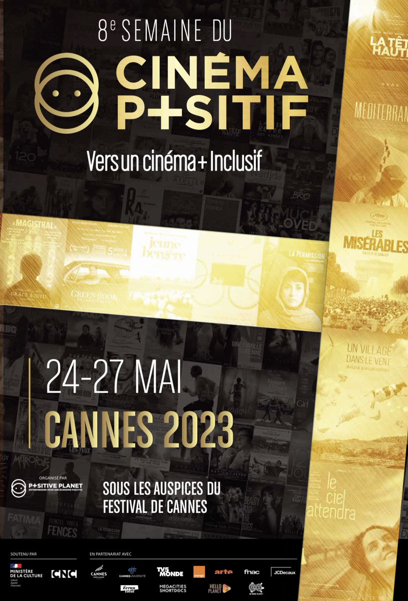 La 8e édition de La Semaine du Cinéma Positif dévoile son affiche ! Du 24 au 27 mai prochain à Cannes. 

#cinemapositif #positiveplanet @PositivePlanet_ @jattali @LeCNC @villecannes