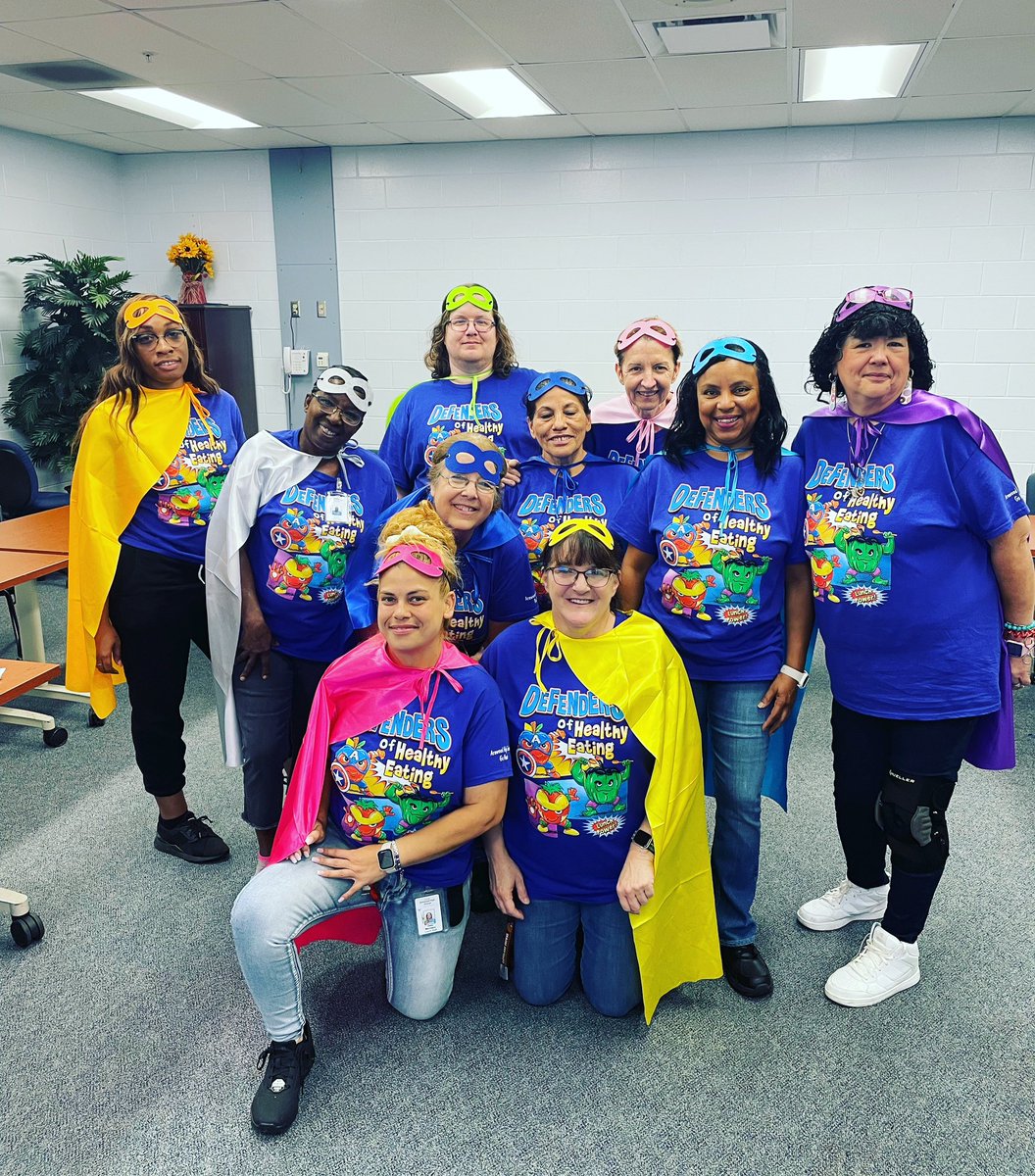 We have the TRUE Super Heroes of our school…our Student Nutrition Team! We appreciate you!!!