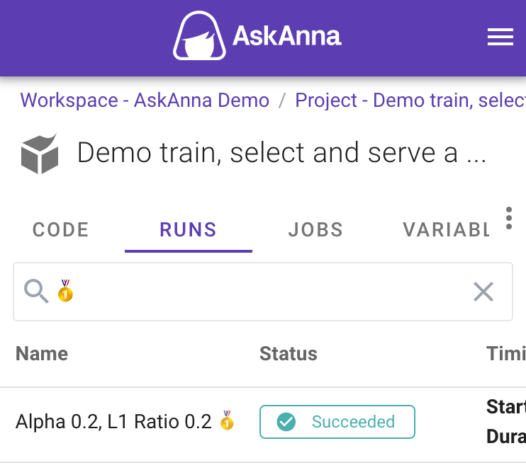 AskAnnaHQ's tweet photo. Did you know you can use emoticons in AskAnna? Add some fun to your run names. You can search for emoticons as well. Feel free to try it out 🤩 https://t.co/zaRV3M1chs