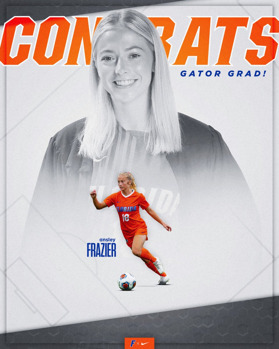 Congratulations Ansley! 🐊⚽️🎓

<a href="/ansleyfrazier/">Ansley Frazier</a>  is a cum laude 🐊🎓 in this evening's #UF commencement ceremony!

🔗 rb.gy/4pgl9

#GoGators | 🐊⚽️ | #UFgrad | #NCAAgrad