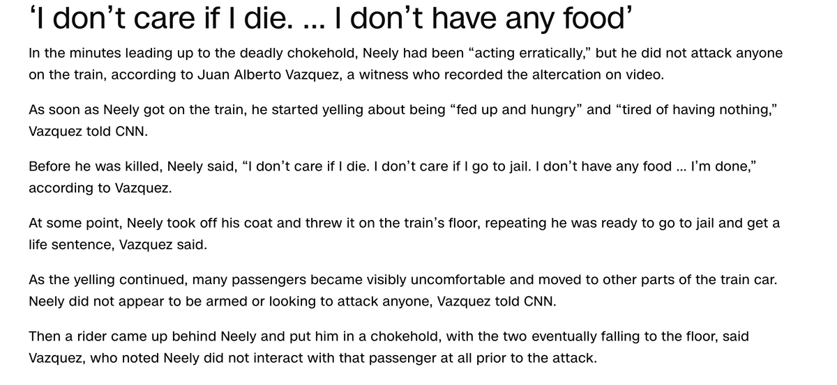 Richard Hanania on Twitter "Jordan Neely was publicly announcing that