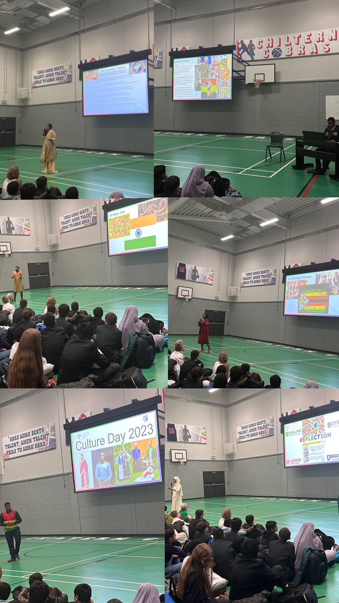 LamarrHouse's tweet photo. Celebrating all cultures at CA today! The staff &amp; student talks &amp; performances during our assembly exemplified what it really means to be a Chiltern Champion. Special shout out to Ms Oyebanji, Mr Mistry &amp; our representatives from Lamarr and Shilling who absolutely smashed it! 💪🏽 https://t.co/0cfW2UxHkr