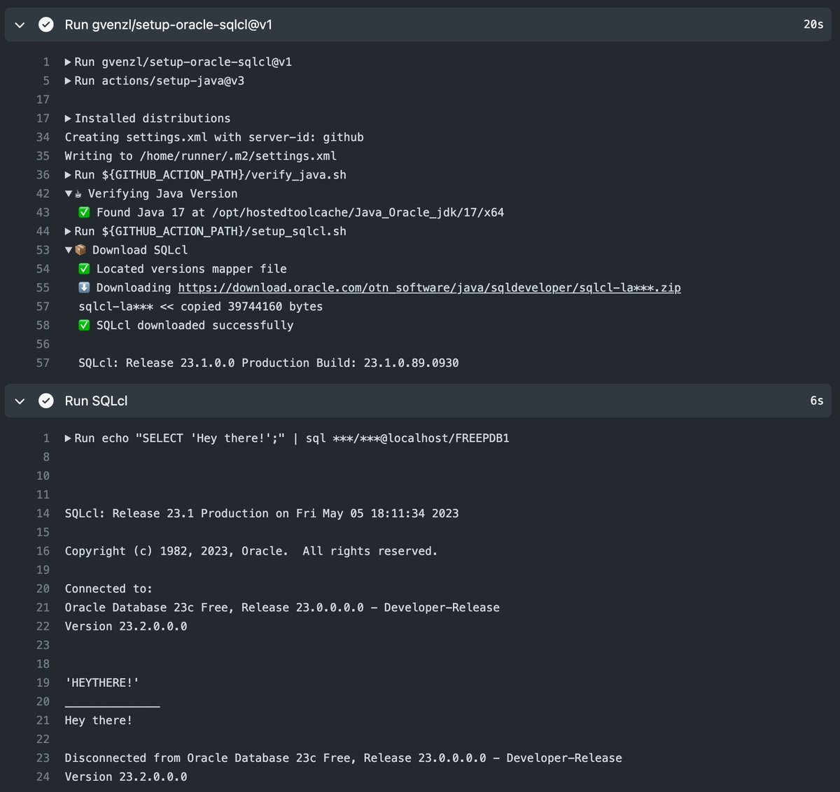 GeraldVenzl's tweet image. How it's going (@oraclesqlcl): github.com/marketplace/ac…