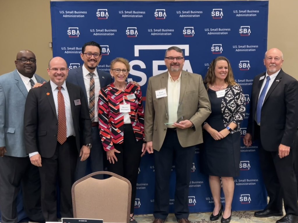 Thank you <a href="/SBA_SCarolina/">SBA_SCarolina</a> and <a href="/SBAsoutheast/">SBA Southeast</a> for naming the Clemson Area SBDC as the 2023 center of excellence!