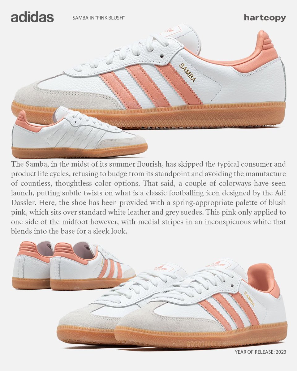 Hartcopy_'s tweet image. The Samba here comes pretty in pink. That premium leather hit is buttery.