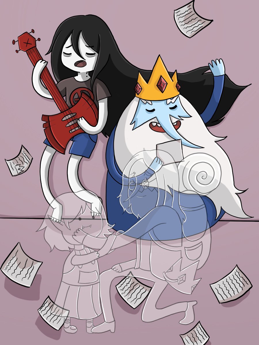 Marceline and ice king from adventure time by me #iceking #marceline #adventuretime #adventuretimefanart #icekingandmarceline