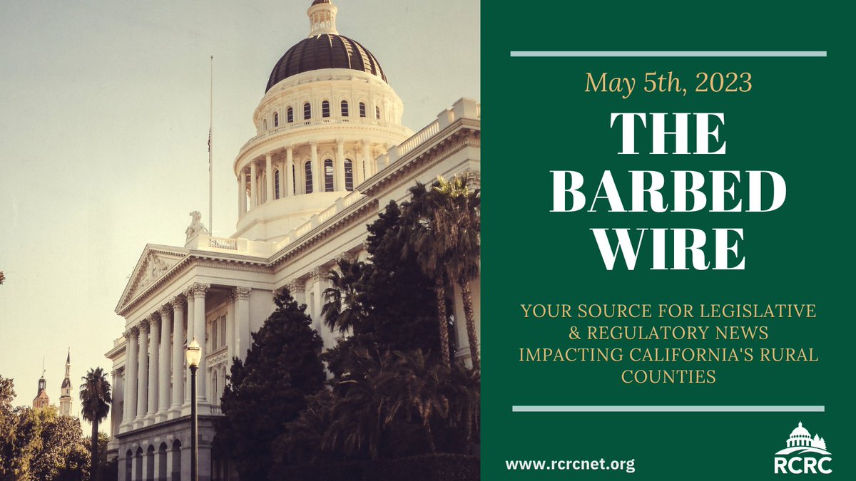 RuralCounties's tweet photo. Check out the latest edition of the #RCRCBarbedWire newsletter, now available! Your source for legislative & regulatory news impacting California's #ruralcounties Read here: https://t.co/dSscYORIls https://t.co/eTXx3ifK5N