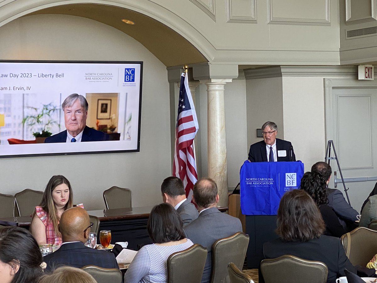 Will Quick (@wquick324) on Twitter photo Congratulations Justice Jimmy Ervin, my friend and law partner at <a href="/BrooksPierceLaw/">Brooks Pierce Law</a>, on the well deserved honor of <a href="/NCBAorg/">North Carolina Bar Association</a> YLD Liberty Bell Award! I know it’s a lifetime achievement award, but I’m expecting to learn a lot more from you before you’re done! Congratulations Justice Jimmy Ervin, my friend and law partner at <a href="/BrooksPierceLaw/">Brooks Pierce Law</a>, on the well deserved honor of <a href="/NCBAorg/">North Carolina Bar Association</a> YLD Liberty Bell Award! I know it’s a lifetime achievement award, but I’m expecting to learn a lot more from you before you’re done!