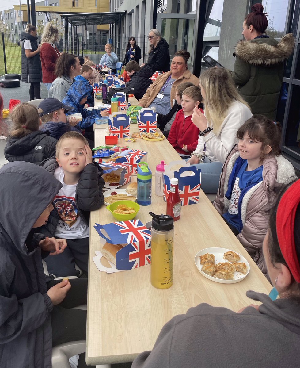 Whole school coronation party this afternoon….sadly the weather was against our planned street party event …but the rain didn’t dampen our celebrations…. Thanks to staff for making the day such a success…..God save the King 👑