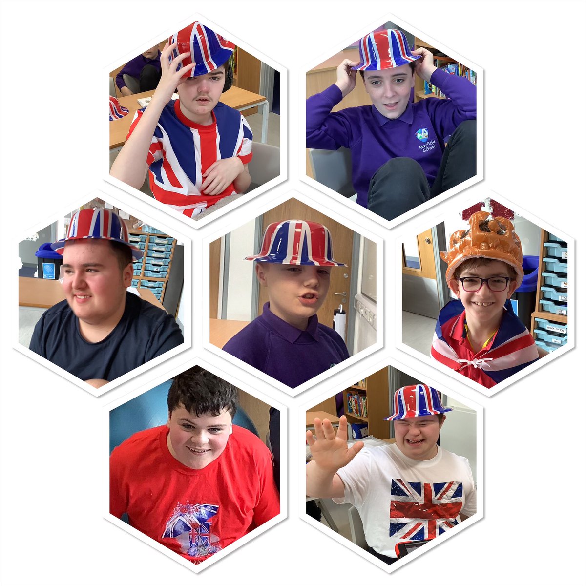 _mayfieldschool's tweet photo. Whole school coronation party this afternoon….sadly the weather was against our planned street party event …but the rain didn’t dampen our celebrations…. Thanks to staff for making the day such a success…..God save the King 👑 https://t.co/k8nFptYEIg