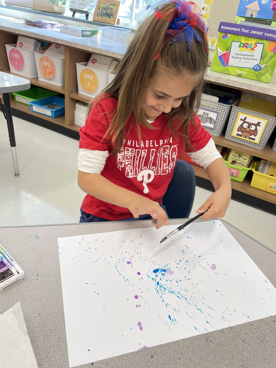 Our Kindergarten ABC Countdown started with Art Day today! We had so much fun painting, coloring &amp; using our creativity🌈🎨