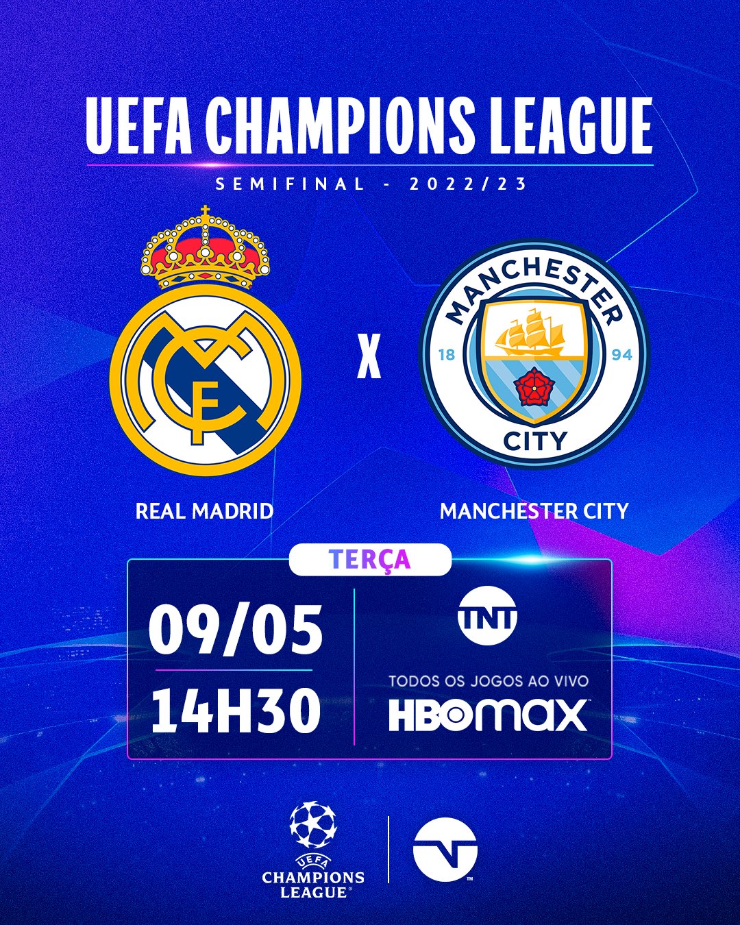 REAL MADRID X MANCHESTER CITY AO VIVO - CHAMPIONS LEAGUE 2023 AO VIVO -  SEMIFINAL 