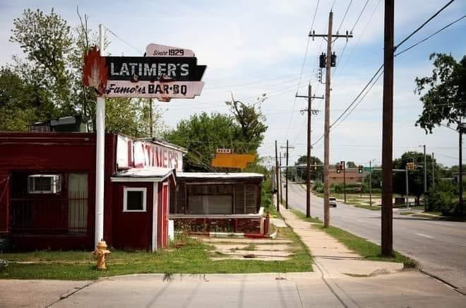 Latimer's Bar-B-Que
1529 East Apache 
Tulsa,Oklahoma 
circa 1980's