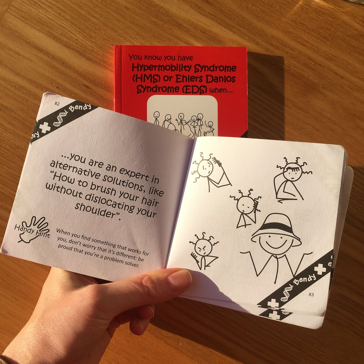 stickmancrips's tweet photo. Many non-disabled people don't realise just how much energy a shower uses up - some days it's just not an option. This applies to me today - although I'm using an extra wide headband instead of a hat. #Hypermobility #EDS #DisabilityHack
Book from https://t.co/VjxvGQwCXf https://t.co/k9UdPJZHIv