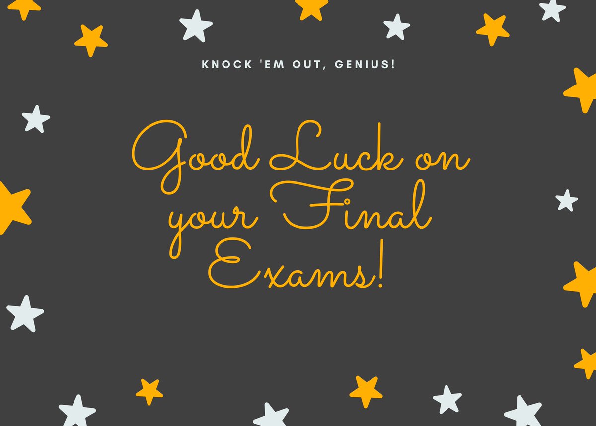 Happy finals week! We wish you the best of luck and know you will do awesome! #LifeinFCS
