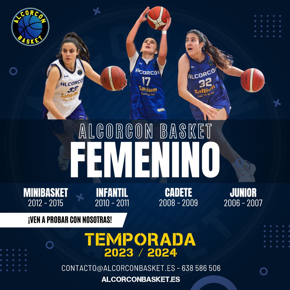AlcorconBasket's tweet photo. ⛹️♀️¡Alcorcón Basket en FEMENINO! ¡Ven a PROBARLO! 🏀#AB #GoAB #AlcorconBasket https://t.co/hMl3BAkKfq