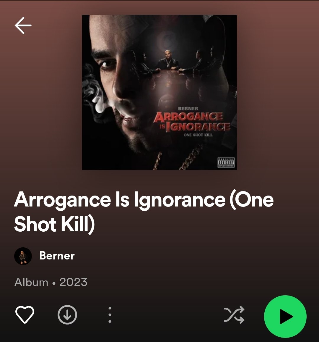 exotic_lungz_'s tweet image. Got this new @berner415 album #ArroganceIsIgnorance #OneShotKill #Slappin this AM in traffic at work! 🔊🎵