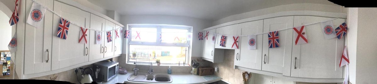 That’s my #jerseyci #coronation #bunting up ready for #KingCharlesCoronation tomorrow 
#kingcharles #KingCharlesIII