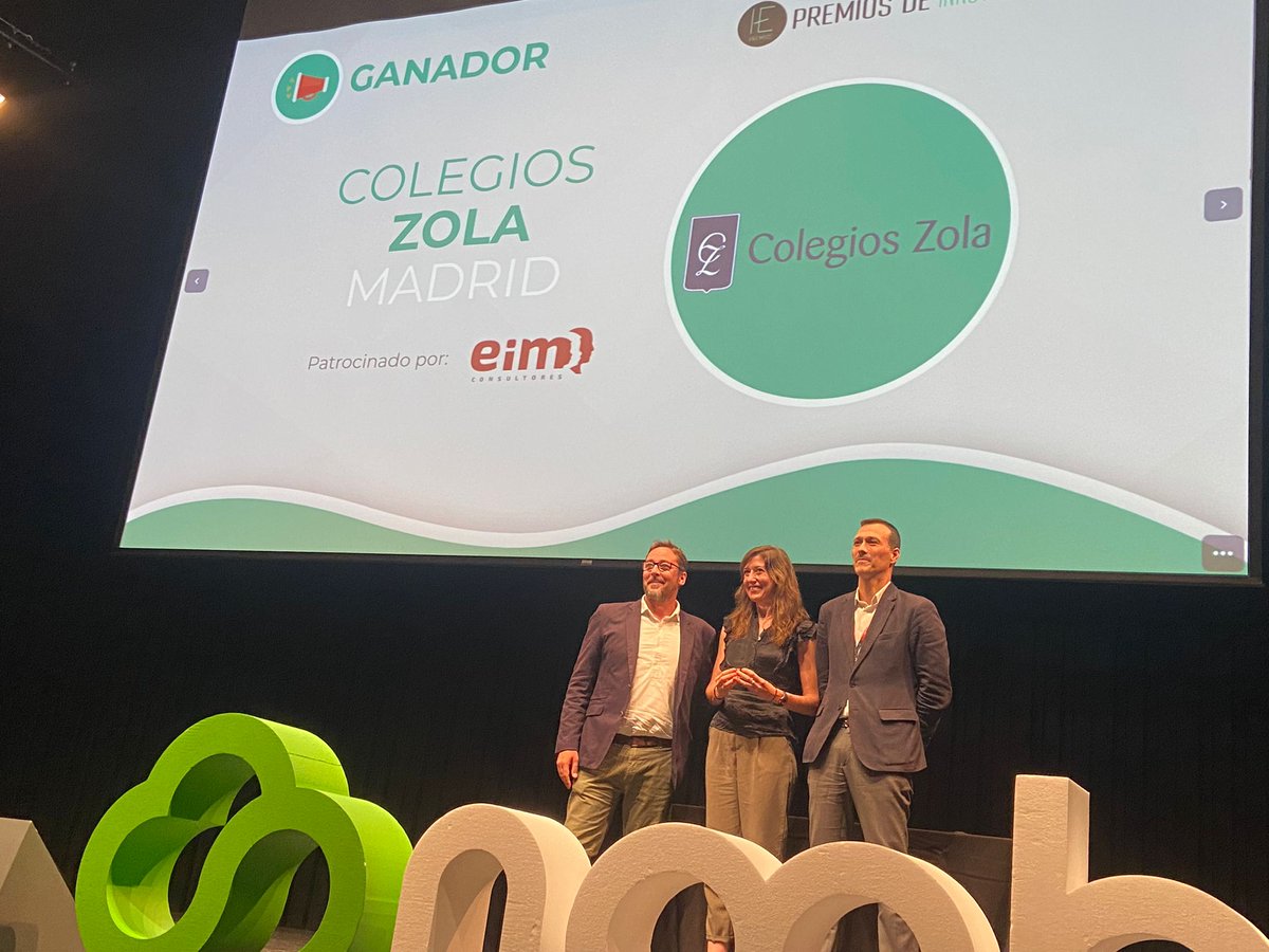 Los #ColegiosZola hemos recibido hoy el premio de #innovacióneducativa por la divulgación de nuestro programa de #pensamientoemocional Un emocionante impulso para seguir creciendo en #educaciónemocional #premiosie23