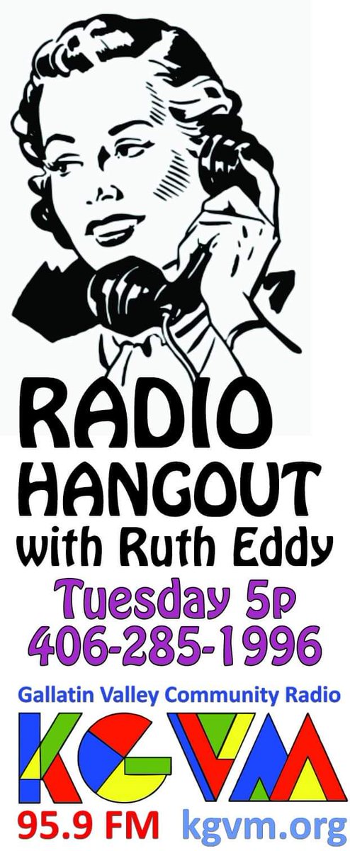 pomnicho's tweet photo. Please support KGVM 95.9 FM during GiveBig Gallatin Valley! KGVM is Gallatin Valley Community Radio, featuring programs you won't find anywhere else, like Ruth Eddy's Radio Hangout on Tuesdays! Will you support KGVM 95.9 FM? It's easy! https://t.co/UMzdUidkK4 https://t.co/Oj9Izoxha3