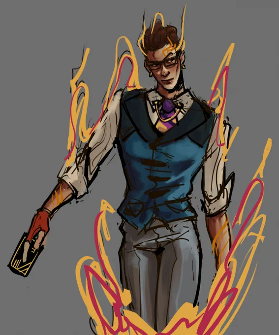 3am Chamber doodle. I like how his face turned out. #ValorantArt #VALORANT #Chamber #ChamberValorant