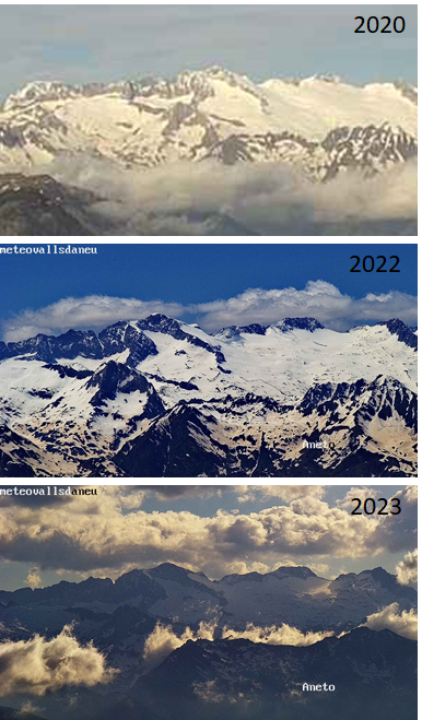 meteobenas's tweet photo. Aneto 2020, 2022 y 2023. (fechas similares) https://t.co/DwqlMmgGRq