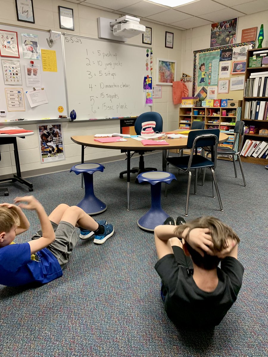 LaraRebsamen's tweet image. ABC countdown 
E is for Exercise day
Fun way to do articulation therapy 

#drydenschool 
#drydenrocks
 #25itspersonal