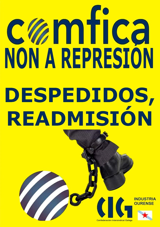 CiGindustria's tweet photo. #despedidosreadmision #comfica #Ourense #galiza #fibraoptica #internet #redes #orange #telecomunicacions #represión #vodafone #movistar #telefonica @galizaCIG https://t.co/cviOduenTV