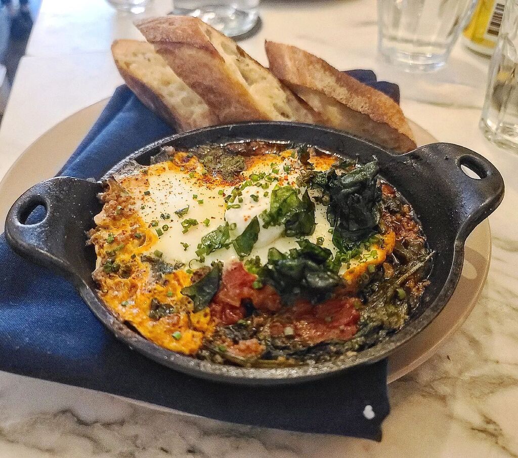 Baked Eggs
chorizo, tomato, and spinach

@lutecedc - Washington, DC

<a href="/nytimes/">The New York Times</a>: 🇺🇸's Best Restaurants 2022

🗓️ Apr. 8, 2023

#BehradEats #Lutece
#Georgetown #WashingtonDC