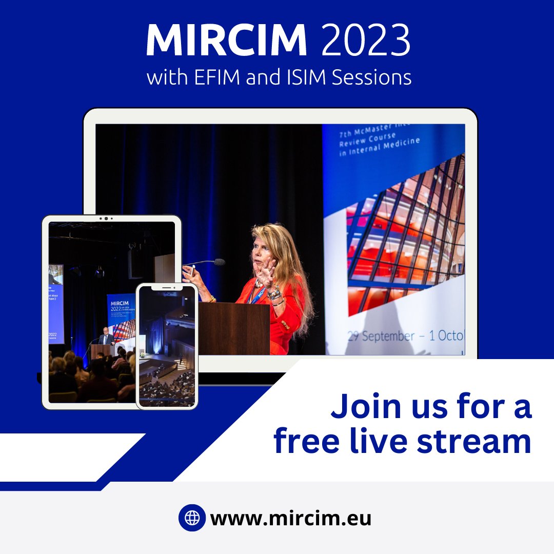 MIRCIM_one's tweet photo. 📷Exciting news! Join us for #MIRCIM Day 1 on May 11 and take advantage of our FREE live stream. Register now!
Best Case Report Contest 2023: https://t.co/3XoL67TlJv...
Medical Education Forum: https://t.co/gyED2emgHD...
#medicalcourse #medicalconference #internalmedicine https://t.co/2KLxOYqDWQ
