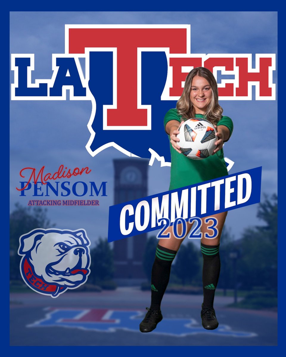 Madison Pensom (@madisonpensom05) on Twitter photo Plot twist.... I'm so excited to announce my commitment to play D1 soccer and further my academic career at Louisiana Tech University! Thank you to all my family, friends, and coaches who helped me get to where I am today. Go dawgs!!! <a href="/LATechSOC/">LA Tech Soccer ⚽</a> <a href="/SCLDS/">Carroll Lady Dragon Soccer</a> <a href="/StingSoccerClub/">Sting Soccer Club</a> <a href="/Gosset41/">Brian Gosset</a> Plot twist.... I'm so excited to announce my commitment to play D1 soccer and further my academic career at Louisiana Tech University! Thank you to all my family, friends, and coaches who helped me get to where I am today. Go dawgs!!! <a href="/LATechSOC/">LA Tech Soccer ⚽</a> <a href="/SCLDS/">Carroll Lady Dragon Soccer</a> <a href="/StingSoccerClub/">Sting Soccer Club</a> <a href="/Gosset41/">Brian Gosset</a>