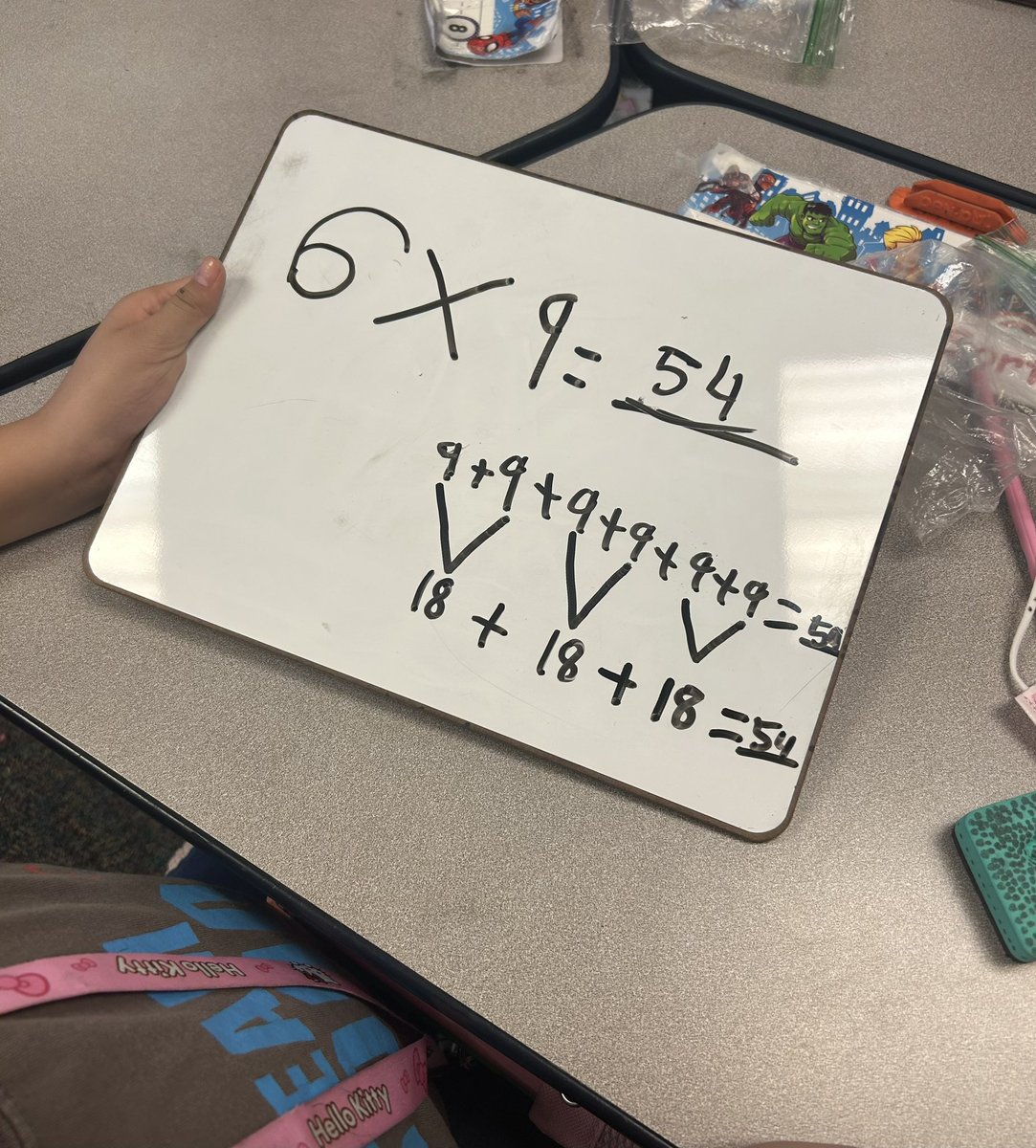 Multiplication strategies! Not bad for a Friday afternoon Math class <a href="/JohnRGood/">JohnRGood</a> … very proud of my students !! 💪🏼