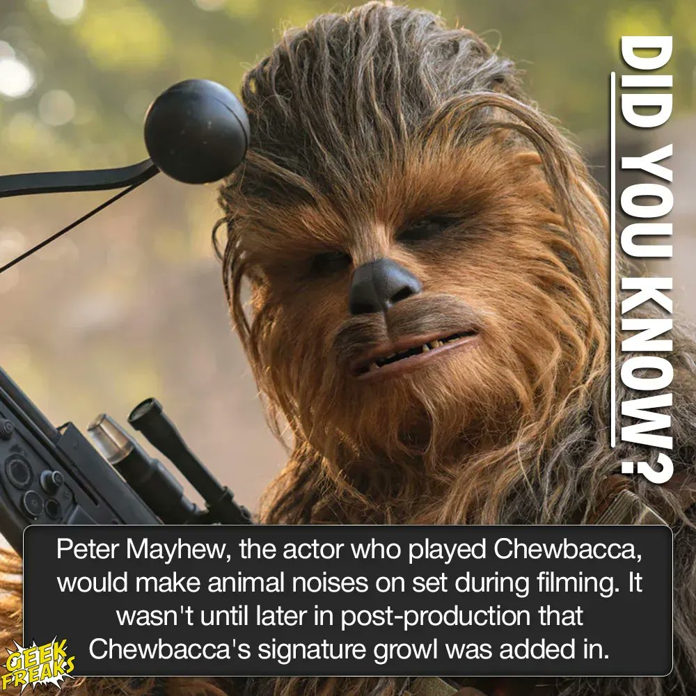 Peter Mayhew would also say lines so the other actors could respond at the correct time. https://t.co/oWmRRJLwQQ