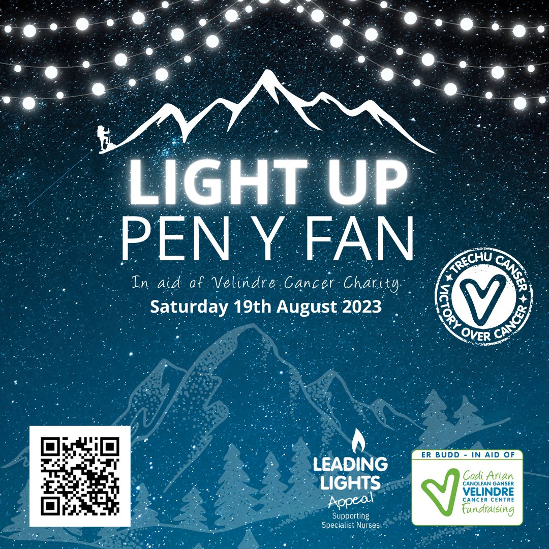 Light Up Pen Y Fan in aid of our @VelindreCC Specialist Nurses ⛰️💚

Tag a friend or family member who would love to catch sunset at the summit and get your tickets today 👇
eventbrite.com/e/light-up-pen…

(Hosted by Velindre Ambassador Tracey Davies BEM)