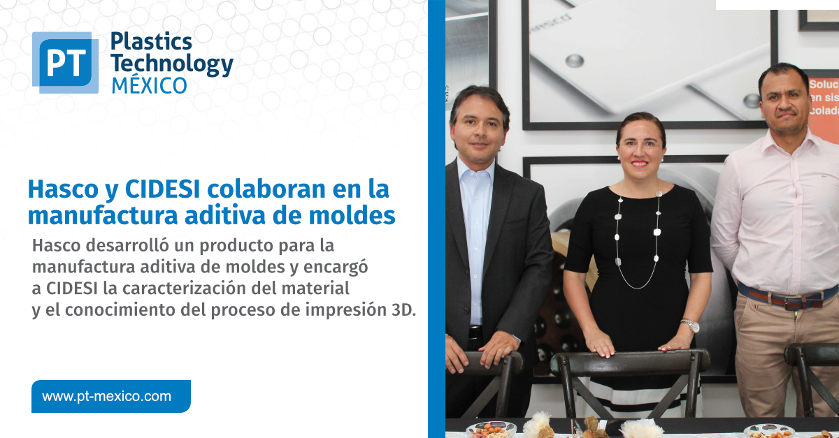 plastechmex's tweet image. 💡 #HASCO desarrolló un producto para la manufactura aditiva de #moldes y encargó a #CIDESI la caracterización del material y el conocimiento del proceso de impresión 3D. 

🔎 Lea más en: pt-mexico.com/noticias/post/… 

#ManufactruaAditiva #ManufacturaDeMoldes #Plásticos