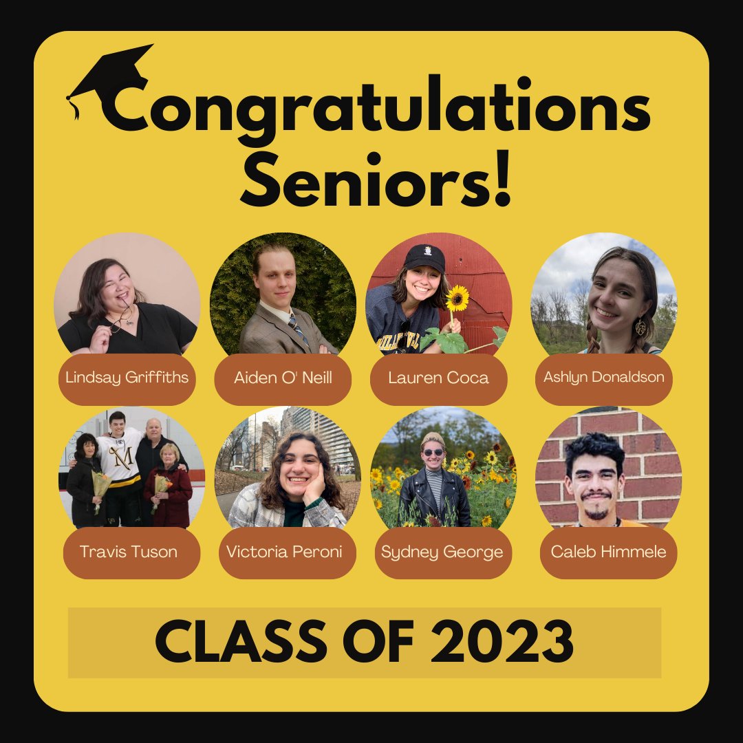Wishing a well-earned congratulations to all of our graduating seniors! We appreciate all that you've done and want to thank you for all of your hard-work and dedication during your time in SGA. We want to wish you the best of luck with all of your future endeavors!