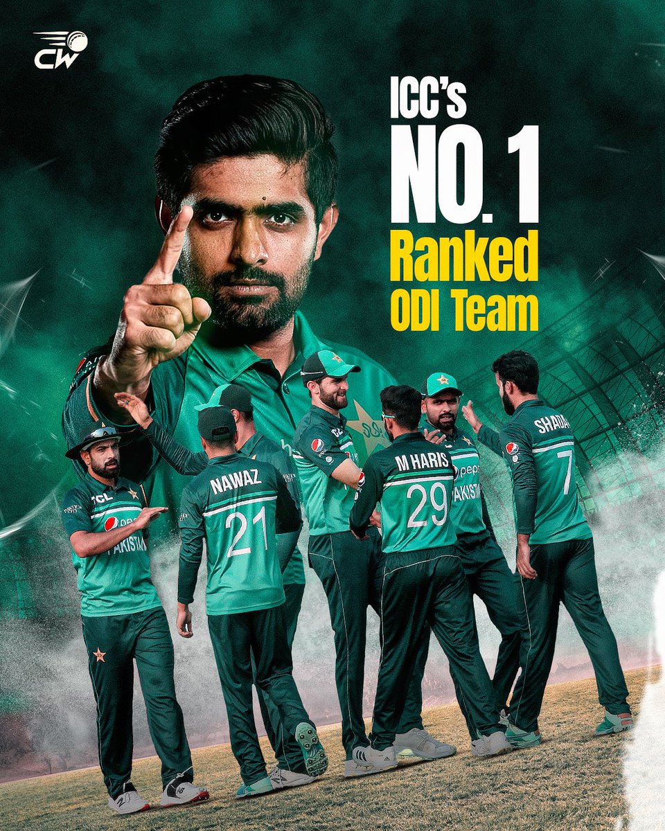 MashAllah MashAllah Proud moment for pakistan😍 Congratulations Team Pakistan 🇵🇰 for becoming the Number 1 ODI Team first time ever😭🏆#CricketMubarak #PCT