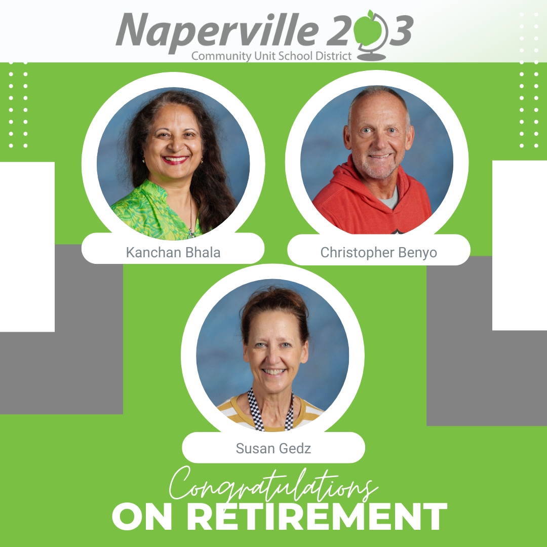 👋 This month, we honor and celebrate our incredible retirees from the Naperville 203 district! Please visit our Facebook page for a full list of today’s retirees! #PartnersInGrowth 💚