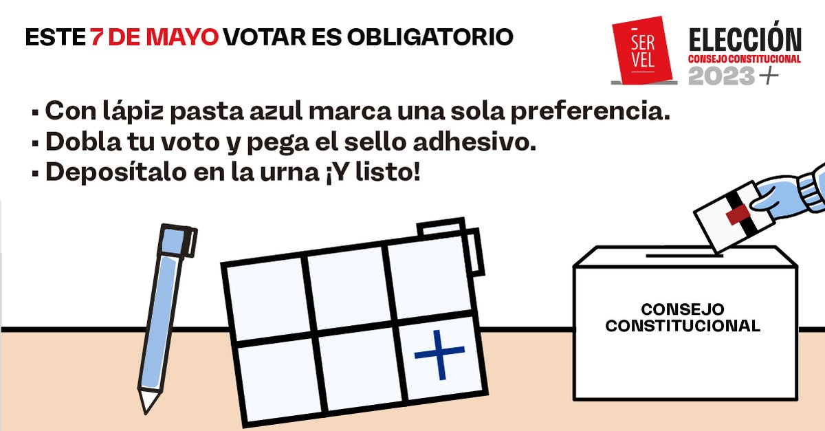Prepárate para la elección del #ConsejoConstitucional 2023 de la mejor forma. ¡Hazle check a esta lista antes de ir a votar! ✅ #VotamosTodasYTodos