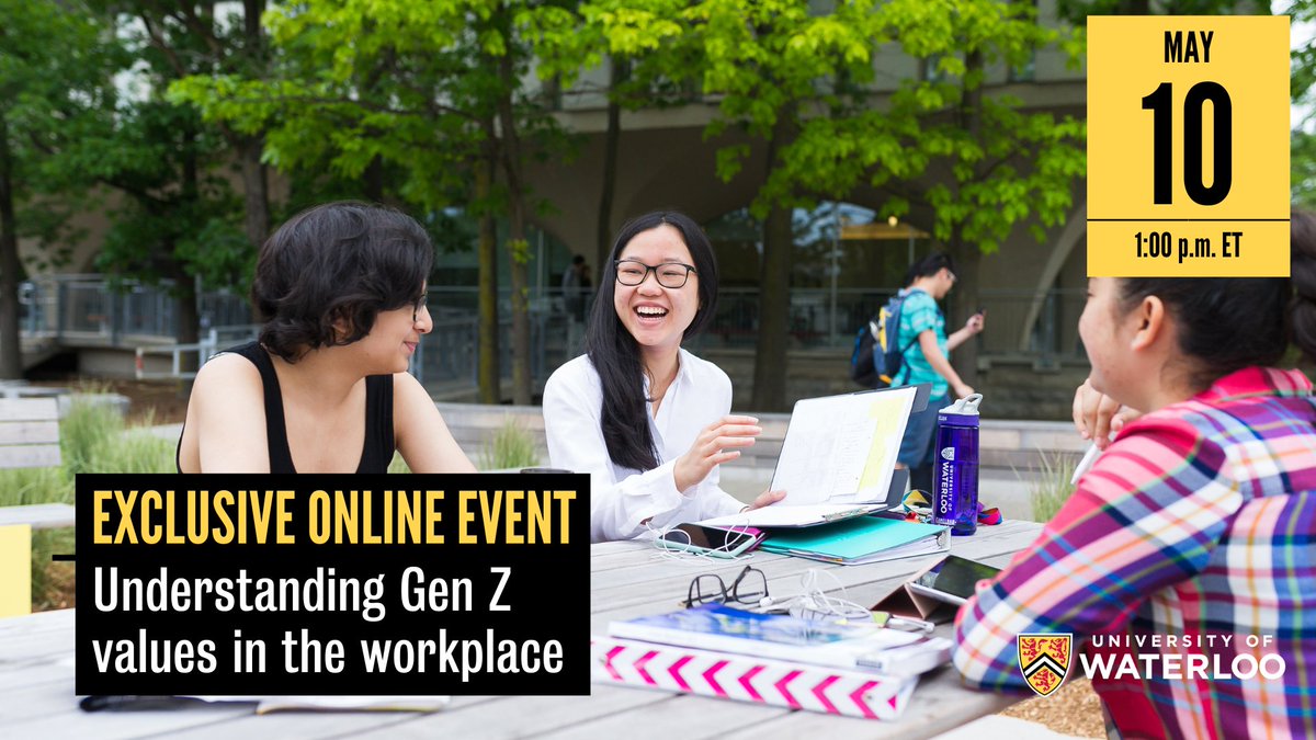 Which job values are most important to Gen Z?. Knowing their values can help attract and retain this talent in your organization. Join us on Thursday, May 10 for The future-ready workforce series: Understanding Gen Z values in the workplace ticketfi.com/event/5059/the… #UWaterloo