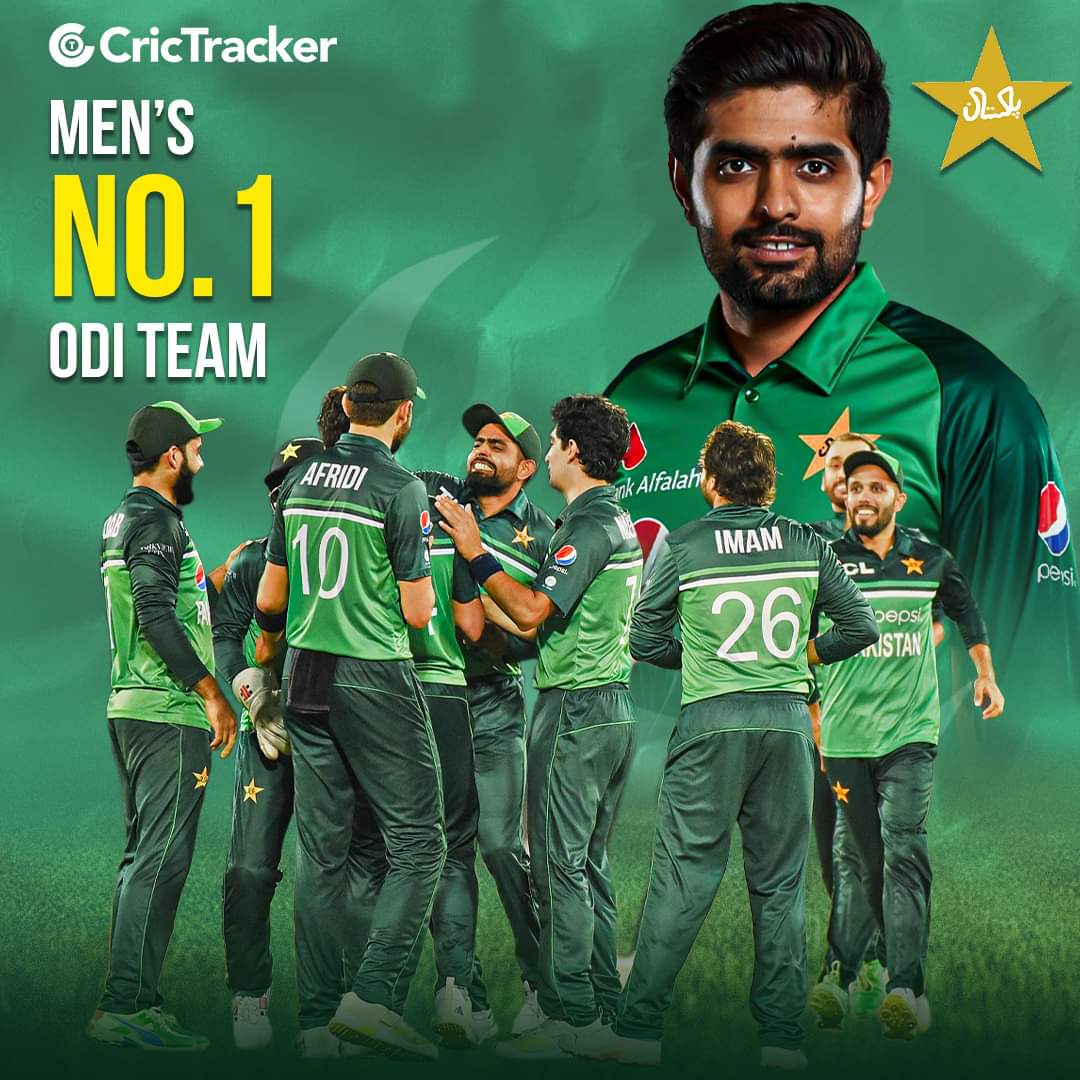 HammadK28404062's tweet photo. 🏏🔝 Proud moment for Pakistan Cricket! 🇵🇰 The Pakistani ODI team has reached the pinnacle of success by becoming the new number 1 in the ODI rankings. 🎉🥇👏 Congratulations to our talented players and coaching staff for this incredible achievement. 🙌💚  #NumberOne #PAKvNZ https://t.co/TXmxCeryCK