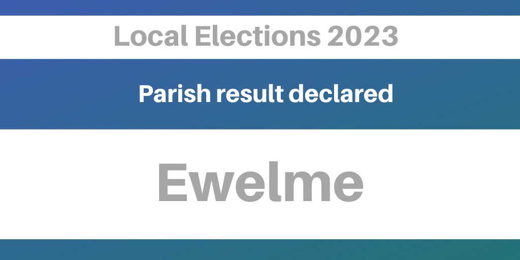 The parish election result has now been declared for   Ewelme. To find out who has been elected, visit southoxon.gov.uk/localelections…
