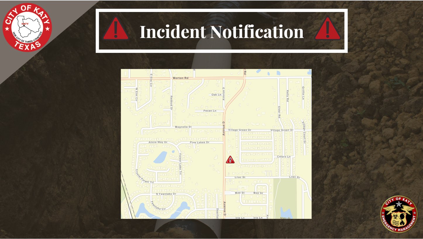 City of Katy OEM on Twitter "Ave D closed in both directions from