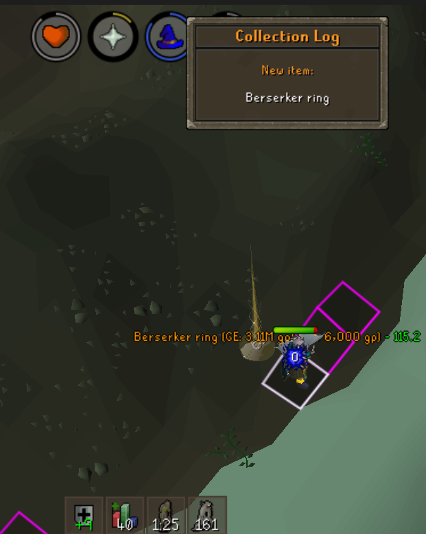VirtualFuryOSRS's tweet photo. First Rex task going well. Berserker ring at 37 kc. Hunting the post-99 dragon axe. 

#OSRS #HCIM #DKS #Rex #BRing #BerserkerRing #DAxeWhen https://t.co/NW88h50FXr
