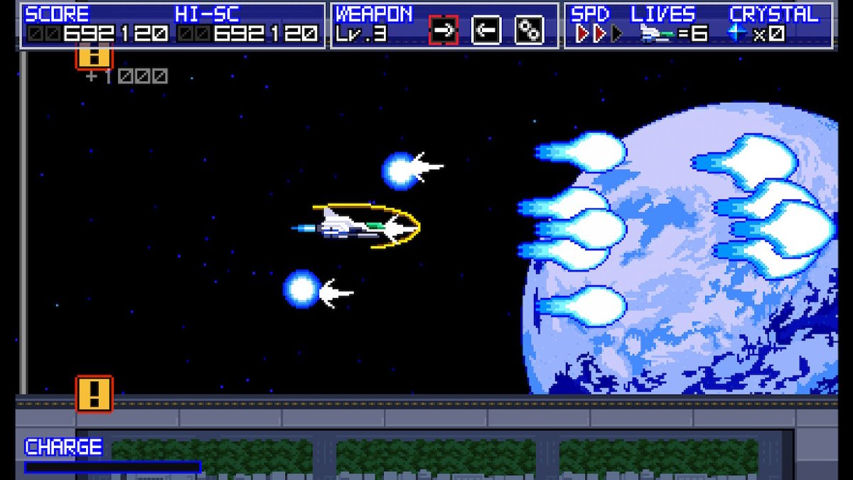 QifranTv's tweet image. Decouverte de #TerraFlame sur #NintendoSwitch
Bon shooter, nerveux et rapide. Gros parfum de Thunderforce dans l'action. Curieusement ca me rappelle Gaiares aussi en 10x plus rapide. Mais c'est peut être moi.

#shmup #gaming