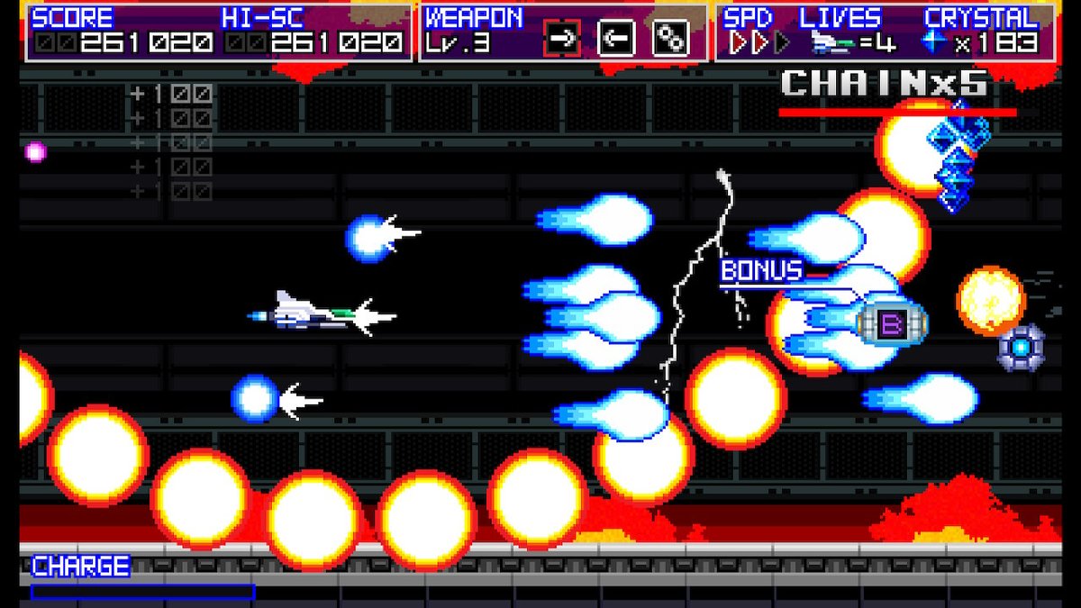 QifranTv's tweet image. Decouverte de #TerraFlame sur #NintendoSwitch
Bon shooter, nerveux et rapide. Gros parfum de Thunderforce dans l'action. Curieusement ca me rappelle Gaiares aussi en 10x plus rapide. Mais c'est peut être moi.

#shmup #gaming